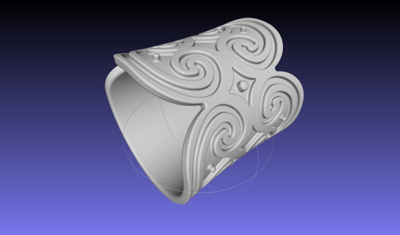 How To Train Your Dragon Patterned Wedding Bracelet 3D Принт Модель .c4d .max .obj .3ds .fbx .stl .blend 