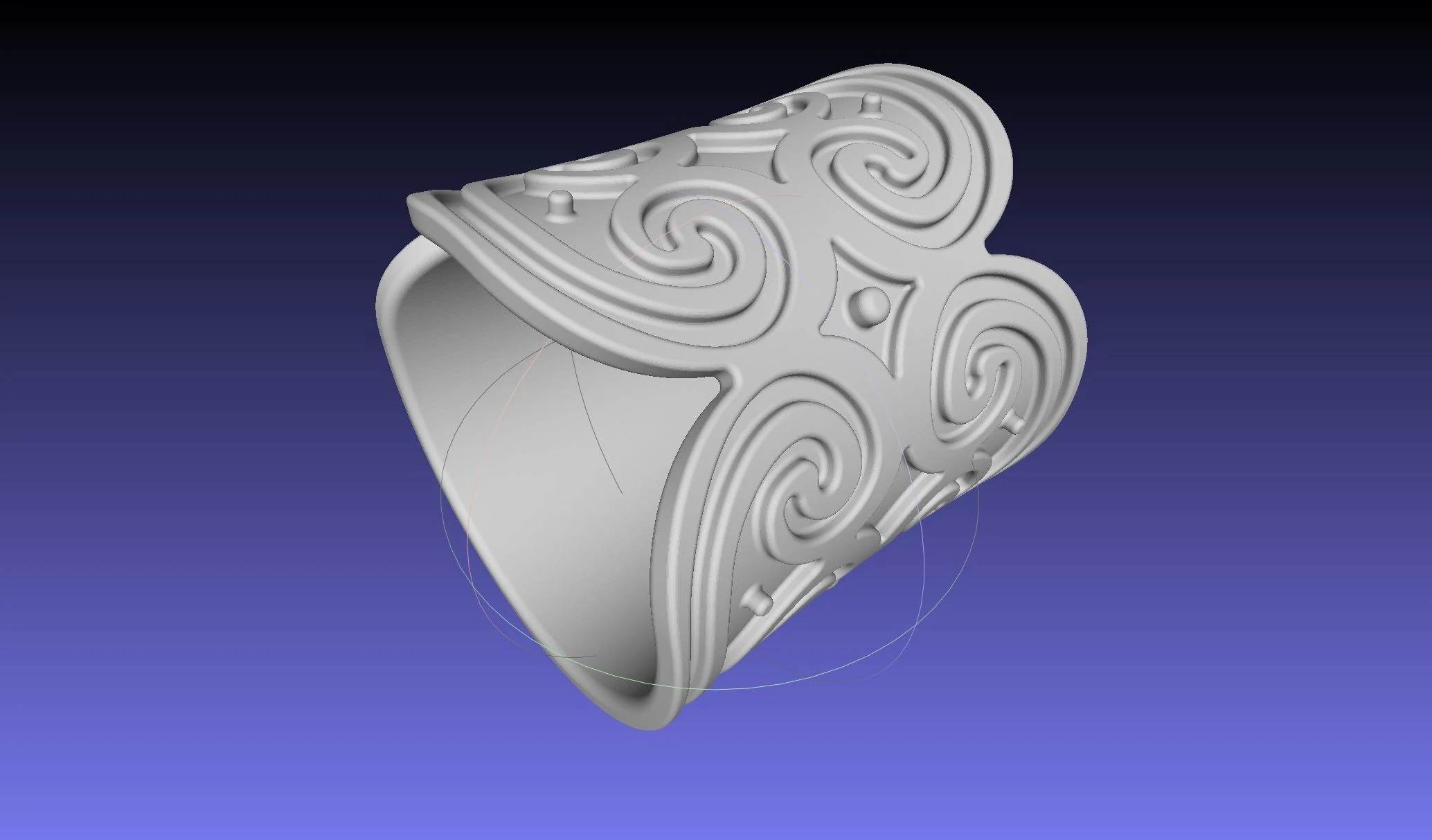 How To Train Your Dragon Patterned Wedding Bracelet 3D Print Model .c4d .max .obj .3ds .fbx .stl .blend