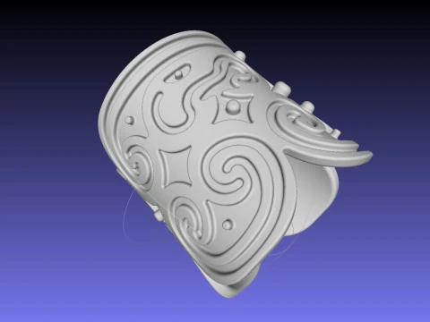 How To Train Your Dragon Patterned Wedding Bracelet 3D Print Model