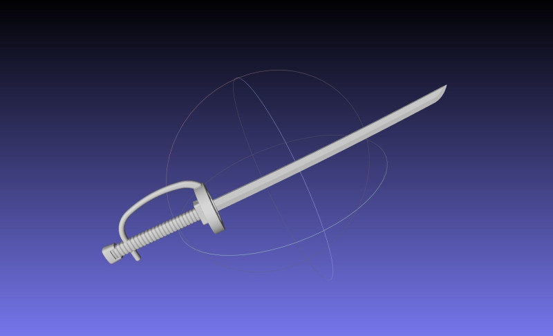 One Piece Shanks Sword Printable Assembly 3D Принт Модель .c4d .max .obj .3ds .fbx .stl .blend 