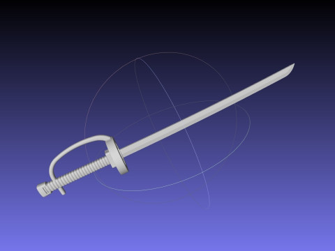 One Piece Shanks Sword Printable Assembly 3D Print Model