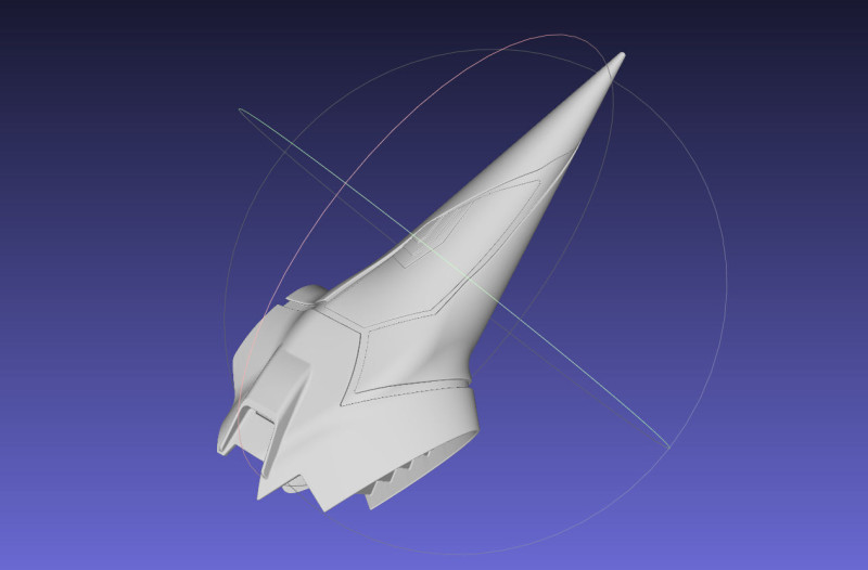 Kill La Kill Junketsu Shoulder Printable Assembly Model Cetak 3D .c4d .max .obj .3ds .fbx .stl .blend