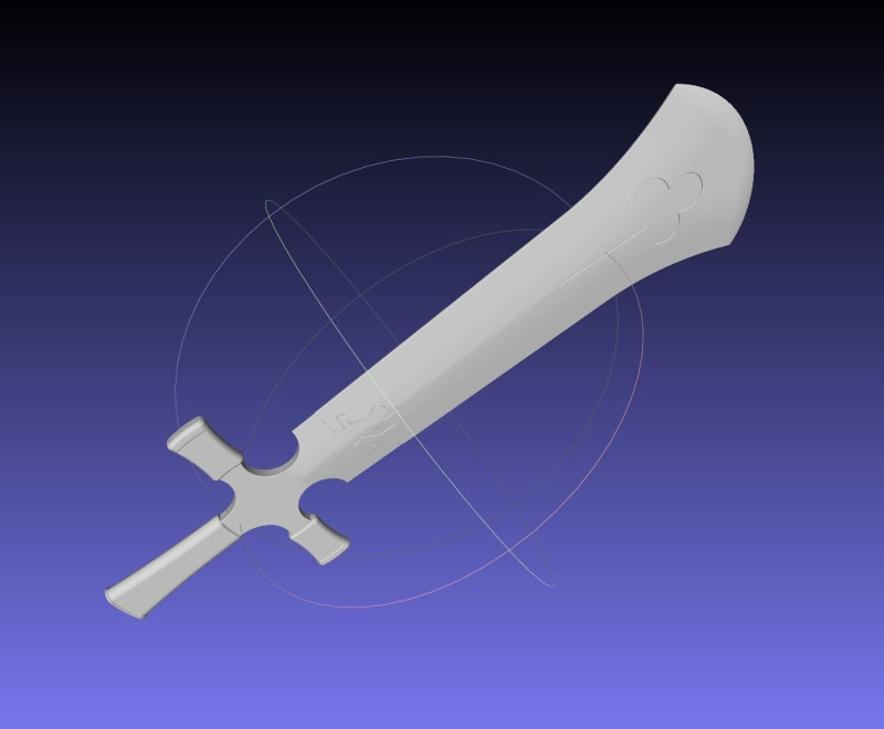 Black Clover Demon Destroyer Sword Printable Assembly 3D 프린트 모델 .c4d .max .obj .3ds .fbx .stl .blend