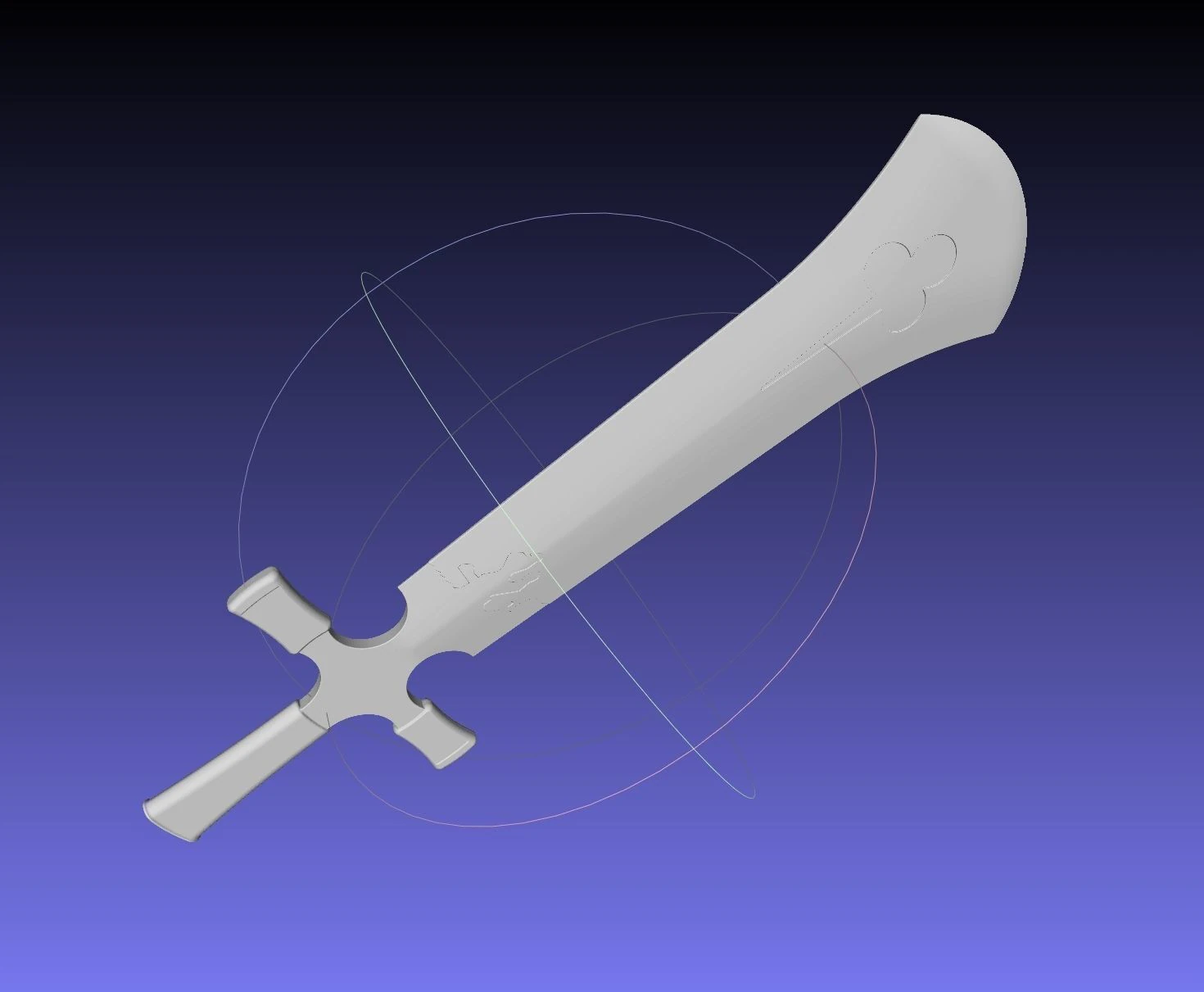 Black Clover Demon Destroyer Sword Printable Assembly 3D Print Model .c4d .max .obj .3ds .fbx .stl .blend