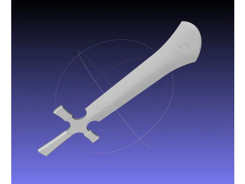 블랙 클로버 악마 파괴자 검 인쇄용 어셈블리 3D 프린트 모델