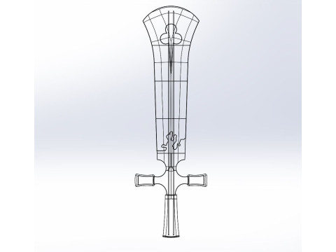 Black Clover Demon Destroyer Sword Printable Assembly 3D 프린트 모델