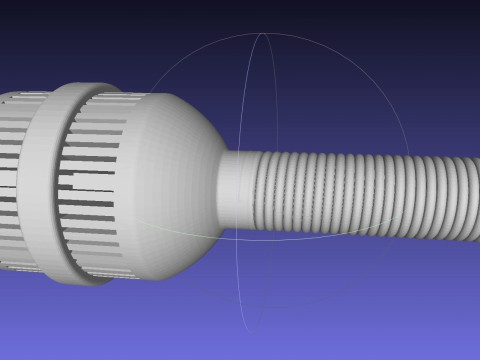 Star Wars Vibro Axe Assembly Model Cetak 3D