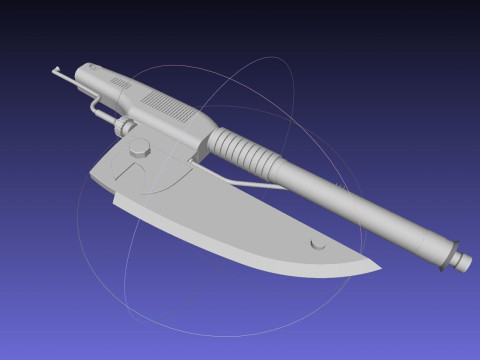 Star Wars Vibro Axe Assembly Model Cetak 3D