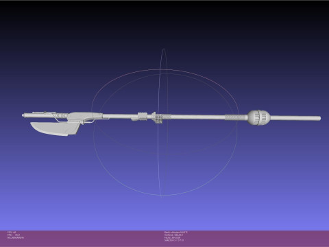Star Wars Vibro Axe Assembly Model Cetak 3D