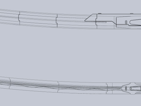 3D-Printable Asterisk War Toudou Sword And Sheath Cosplay Props 3D 打印模型