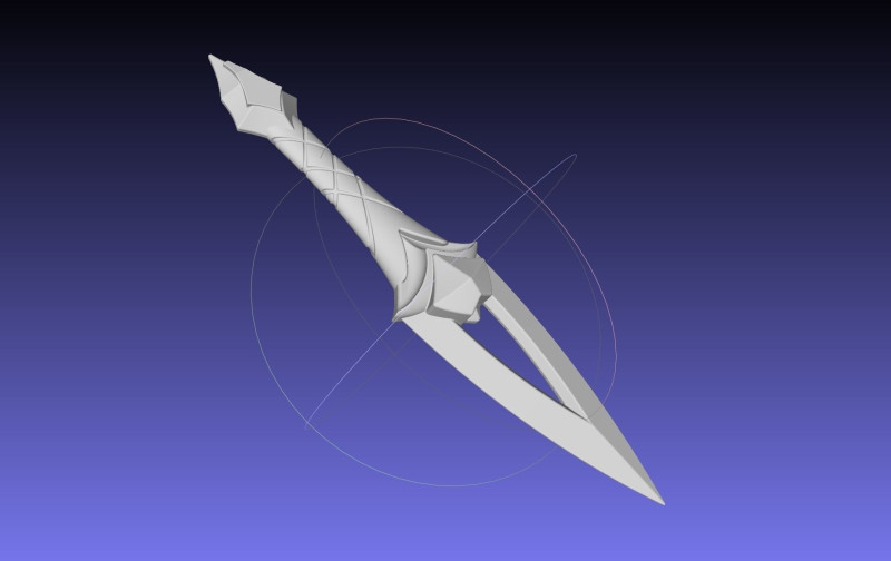 League Of Legends Akali Dagger Basic Printable Model Modèles 3D en vedette .c4d .max .obj .3ds .fbx .stl .blend