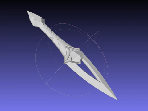 리그 오브 레전드 Akali Dagger 기본 인쇄용 모델 3D 프린트 모델