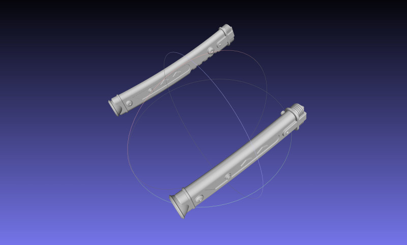 Star Wars Ahsoka Tano New Lightsabers Modelo de Impressão 3D .c4d .max .obj .3ds .fbx .stl .blend 