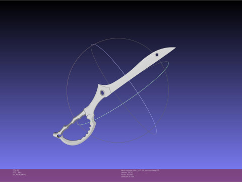 Kill La Kill Ryuko Scissor Blade Printable Assembly Model Cetak 3D