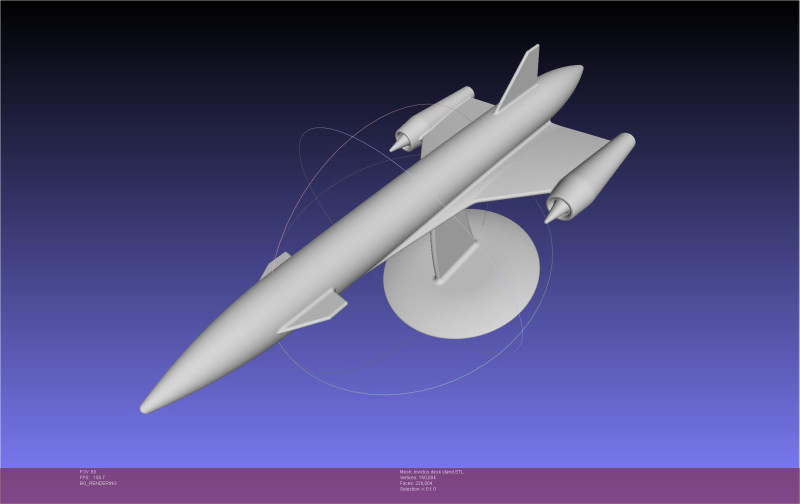 ESA Invictus Hypersonic Spaceplane Model 3D Принт Модель .c4d .max .obj .3ds .fbx .stl .blend 