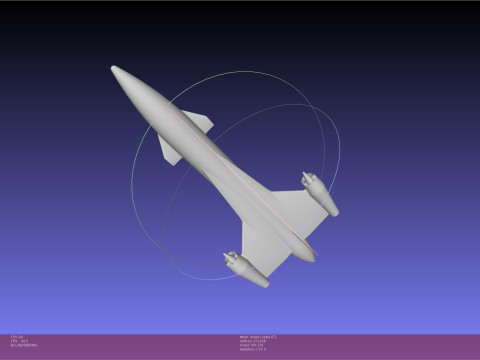 ESA Invictus Hypersonic Spaceplane Model 3D Принт Модель