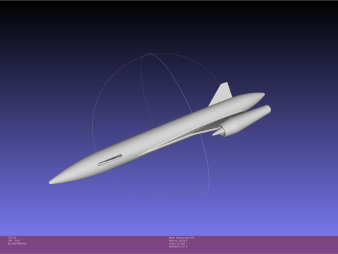 ESA Invictus Hypersonic Spaceplane Model 3D Принт Модель