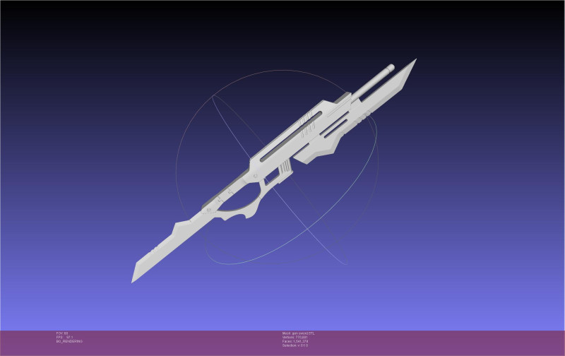 Kaiju No 8 Gen Sword 3D Print Model .c4d .max .obj .3ds .fbx .stl .blend 