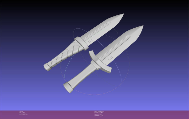 Vinland Saga Thorfinn Daggers 3D प्रिंट मॉडल .c4d .max .obj .3ds .fbx .stl .blend 