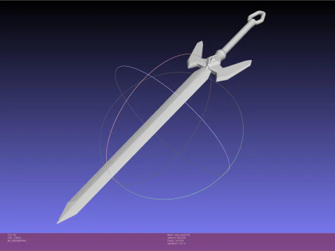 던전 오브 블랙 컴퍼니 시아 소드 3D 프린트 모델
