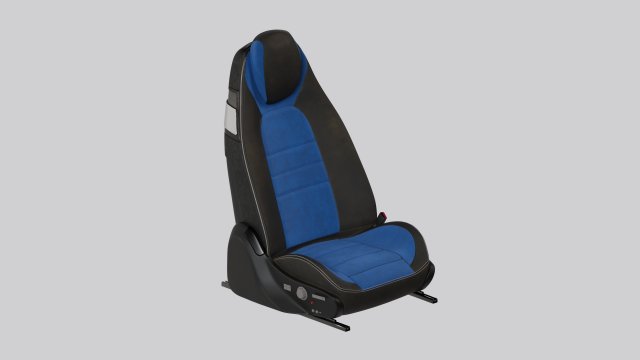Sports Car Seat Seat Car Driver Seat 3D Model .c4d .max .obj .3ds .fbx .stl .blend 