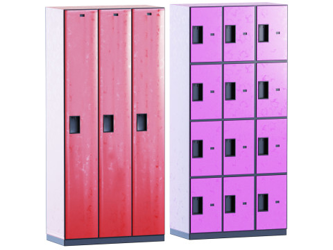 A set of gym racks 01 3D 모델