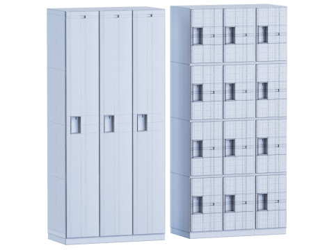 A set of gym racks 01 3D 모델