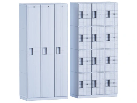 A set of gym racks 01 3D Model