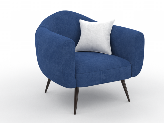 Armchair 3D 模型 .c4d .max .obj .3ds .fbx .stl .blend 