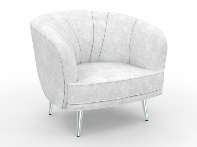 Armchair 3D Model .c4d .max .obj .3ds .fbx .stl .blend 