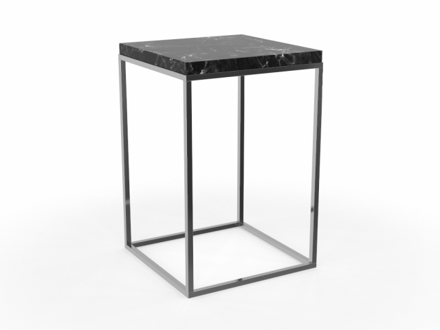SIDE TABLE BLACK MARBLE 3D 모델 .c4d .max .obj .3ds .fbx .stl .blend 