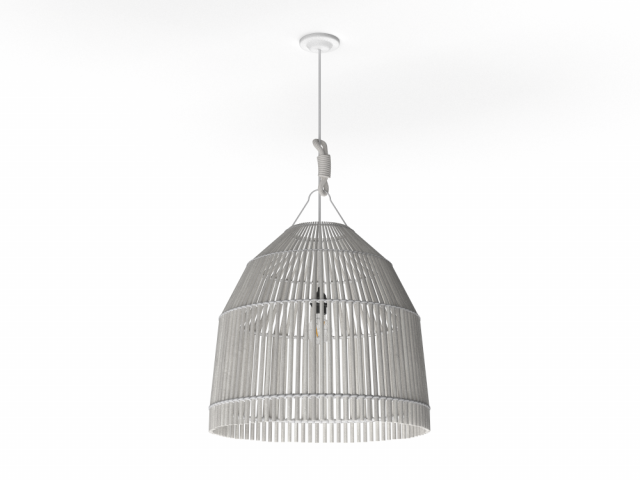 PENDANT LAMP WHITE 3D 模型 .c4d .max .obj .3ds .fbx .stl .blend 
