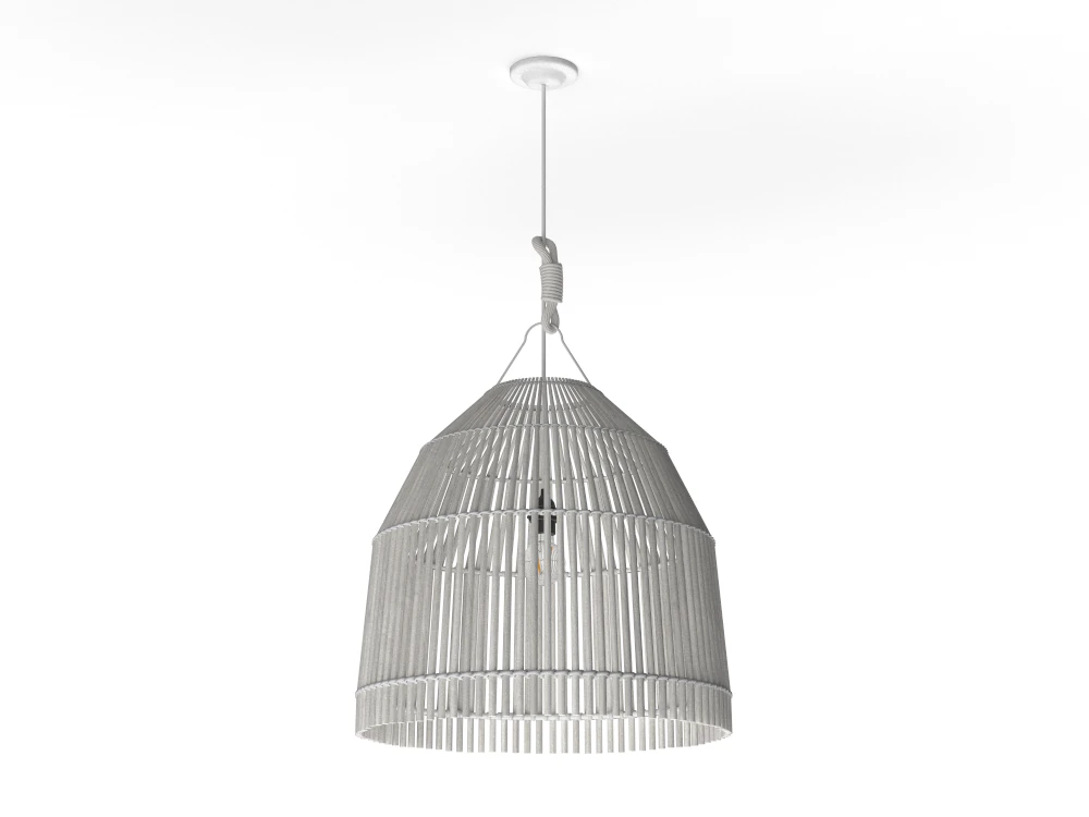 PENDANT LAMP WHITE 3D Model .c4d .max .obj .3ds .fbx .stl .blend