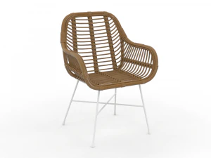 आर्मचेयर सफेद रतन H2000177 3D मॉडल