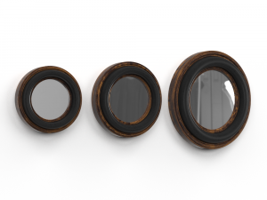 MIRROR SET NATURAL H2000250 Model 3D