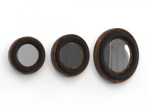 SET SPECCHI NATURALE H2000250 Modello 3D