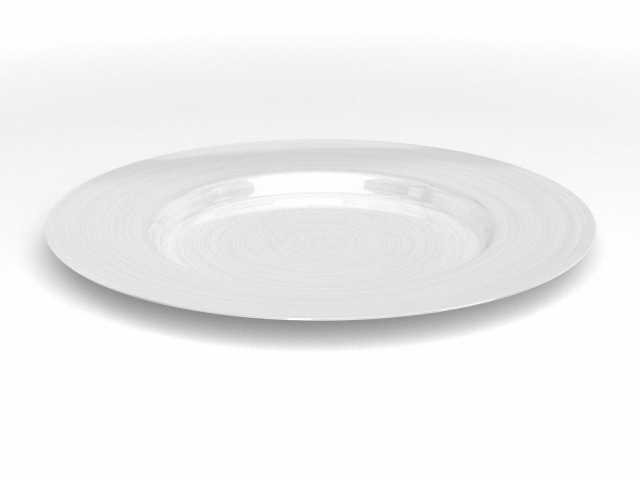 Ceramic plate 3D Model .c4d .max .obj .3ds .fbx .stl .blend 