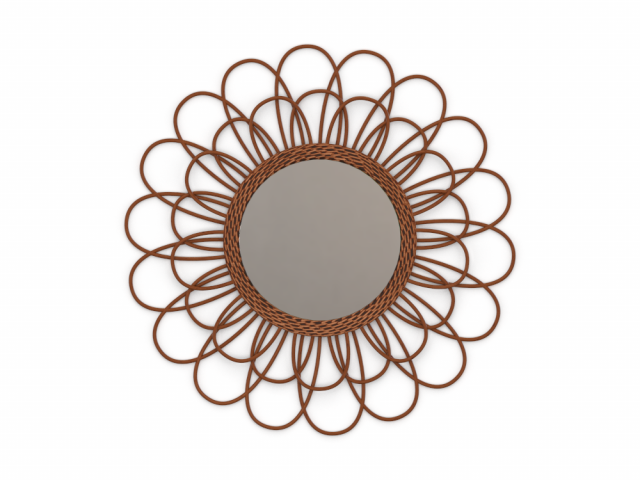 MIRROR BROWN H2000263 3D Model .c4d .max .obj .3ds .fbx .stl .blend 