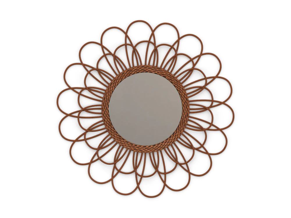 MIRROR BROWN H2000263 3D Model .c4d .max .obj .3ds .fbx .stl .blend