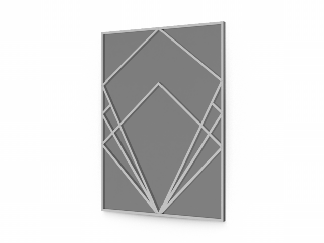 MIRROR SILVER H2000268 Model 3D .c4d .max .obj .3ds .fbx .stl .blend 