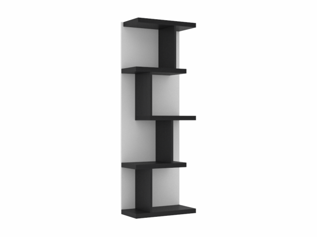 H2000275 BOOKCASE BLACK 3D मॉडल .c4d .max .obj .3ds .fbx .stl .blend