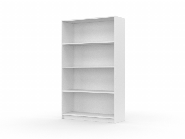 H2000273 BOOKCASE WHITE 3D 모델 .c4d .max .obj .3ds .fbx .stl .blend 