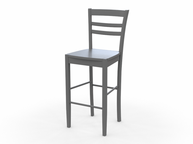 Bar chair Model 3D .c4d .max .obj .3ds .fbx .stl .blend