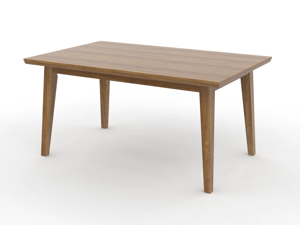 Wood table 3D Model .c4d .max .obj .3ds .fbx .stl .blend 