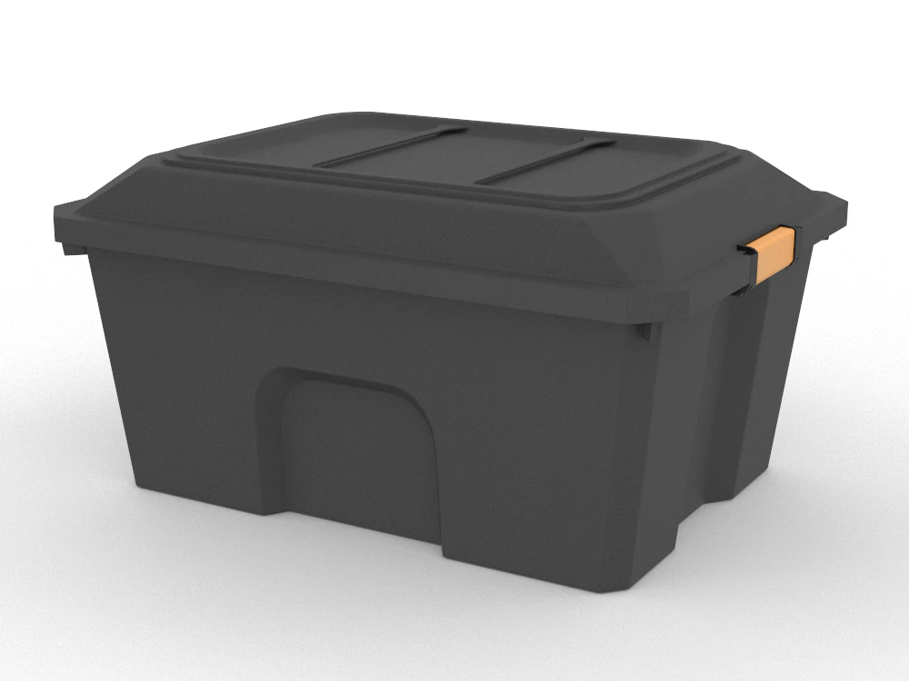H2000410 BOX GRAY 3D Model .c4d .max .obj .3ds .fbx .stl .blend 
