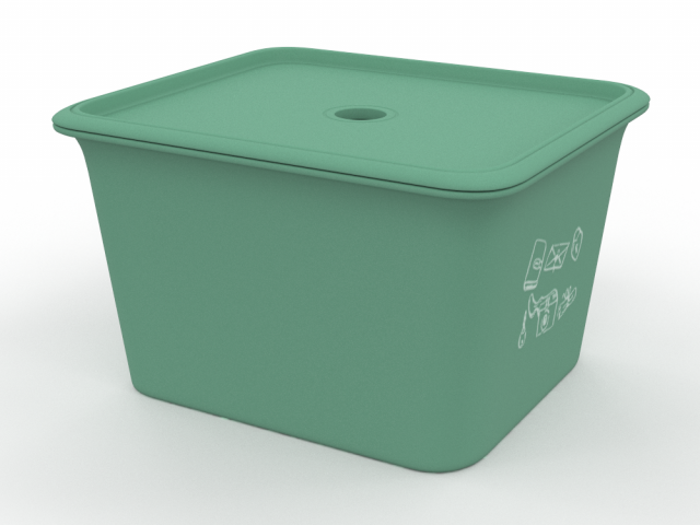 H2000415 BOX GREEN Modelo 3D .c4d .max .obj .3ds .fbx .stl .blend