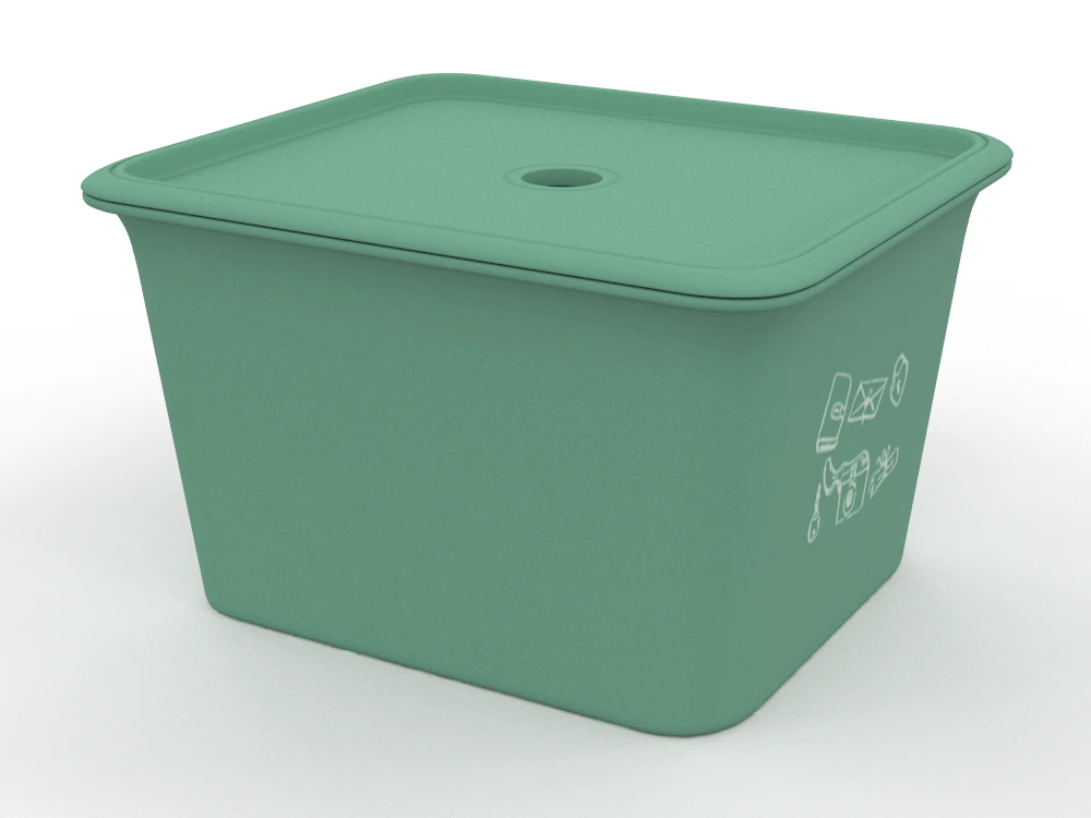 H2000415 BOX GREEN 3D Model .c4d .max .obj .3ds .fbx .stl .blend