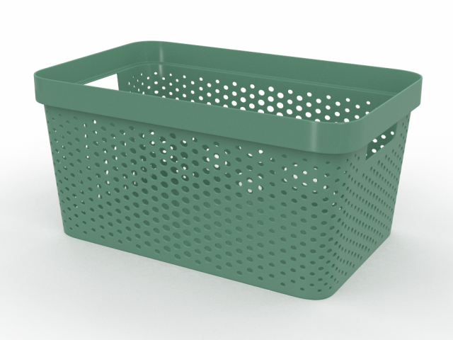 H2000420 BASKET GREEN Modello 3D .c4d .max .obj .3ds .fbx .stl .blend 
