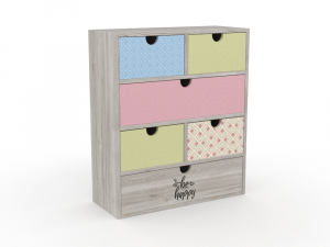H2000424 CHEST OF DRAWERS NATURAL 3D Model