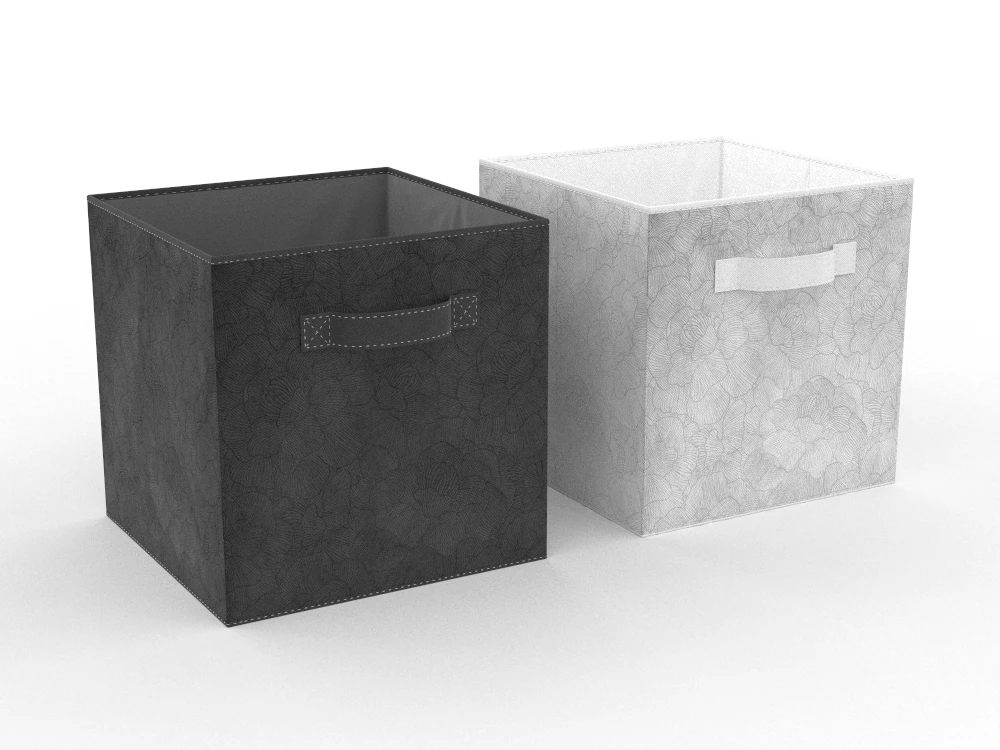 H2000425 BASKET WHITE BLACK 3D Model .c4d .max .obj .3ds .fbx .stl .blend 